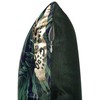 Beliani Rinkinys 2 Dekoratyvinės pagalvės BELLEROSE Velvet 45 x 45 cm Tamsiai žalias augalų raštas