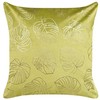 Beliani Lumarko 2 veliūrinės dekoratyvinės pagalvės su lapeliais 45 x 45 cm šviesiai žalios spalvos MONSTERA!