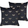 Beliani Rinkinys 2 dekoratyvinės pagalvės YUZURI Velvet 45 x 45 cm Juodas Gyvūnų raštas