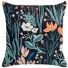 Beliani Lumarko 2 dekoratyvinės aksominės pagalvės su gėlėmis 45 x 45 cm juodos ir žalios spalvos OSMUNDA!