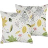 Beliani Rinkinys 2 dekoratyvinės pagalvės MULLEIN Velvet 45 x 45 cm Spalvingas augalų raštas