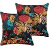 Beliani Rinkinys 2 dekoratyvinės pagalvės PROTEA Velvet 45 x 45 cm Spalvingas gėlių raštas