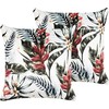 Beliani Rinkinys 2 dekoratyvinės pagalvės EDELWEISS Velvet 45 x 45 cm Spalvingas augalų raštas