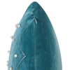Beliani Rinkinys 2 dekoratyvinės pagalvės YARROW Velvet 45 x 45 cm Mėlyna Geometrinis raštas