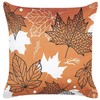 Beliani Rinkinys 2 dekoratyvinės pagalvės POINSETTIA Velvet 45 x 45 cm Oranžinė Augalinis raštas