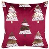 Beliani Rinkinys 2 Dekoratyvinės pagalvės GOLDSPRUCE Velvet 45 x 45 cm Raudona Kalėdų raštas