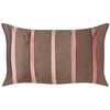 Beliani Rinkinys 2 poduszek dekoracyjnych CRODYLINE Welur 35 x 60 cm Ruda W paski