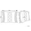 Beliani 2 dekoratyvinių pagalvių rinkinys makro 40 x 45 cm smėlio JORTAN