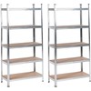Beliani 2 sandėliavimo lentynų rinkinys XITTA Metal 150 cm 75 cm sidabrinės spalvos