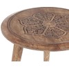 Beliani Rinkinys 2 šoniniai staleliai TURUA Mango Wood Ruda