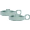 Beliani Rinkinys 2 žvakidės CHORIO Metal 4 cm Mėtų