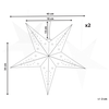 Beliani Rinkinys 2 LED pakabinamos dekoracijos MOTTI Star 45 cm Juodas