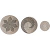 Beliani Rinkinys 3 pakabinamos dekoracijos CANTHO Seagrass 40/35/20 cm Juodas