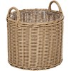 Beliani 3 krepšių gėlėms komplektas PENDULA 33/37/45 cm natūralus technorotangas