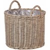 Beliani 3 krepšelių gėlėms rinkinys PENDULA 33/37/45 cm natūralus technorotangas