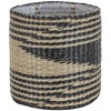 Beliani 3 vazonų rinkinys RATTAIL, jūros žolė, 32/29/27 cm, juodas