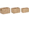Beliani Rinkinys 3 Baskets HANOI Braided Natural