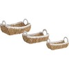 Beliani Rinkinys 3 Baskets CAMPHA Braided Natural