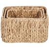 Beliani Rinkinys 3 Baskets HANOI Braided Natural