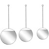 Beliani Sieninis veidrodis ODOS 33/29/24 cm 80/75/69 cm metalinis, juodas