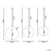 Beliani Sieninis veidrodis ODOS 33/29/24 cm 80/75/69 cm metalinis, juodas