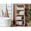 Beliani Rinkinys 5 Krepšeliai TALPE Bamboo Wood Pilka