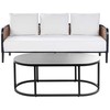Beliani 3-vietė sodo sofa balkšva MONTEFALCO Lumarko!