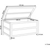 Beliani Sodo dėžė ACATE 121 cm 72 cm pilka