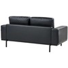 Beliani Dvivietė sofa SOVIK iš dirbtinės odos, juoda