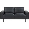 Beliani Dvivietė sofa SOVIK iš dirbtinės odos, juoda