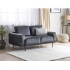 Beliani Dvivietė sofa SOVIK iš dirbtinės odos, juoda