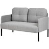 Beliani Dvivietė sofa LAHTI pilka