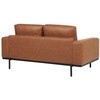 Beliani Dvivietė sofa SOVIK iš dirbtinės odos, ruda