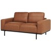 Beliani Dvivietė sofa SOVIK iš dirbtinės odos, ruda