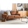 Beliani Dvivietė sofa SOVIK iš dirbtinės odos, ruda