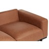Beliani Dvivietė sofa SOVIK iš dirbtinės odos, ruda