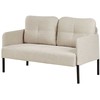 Beliani Dvivietė sofa LAHTI šviesiai smėlio spalvos