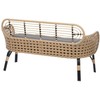 Sofa Beliani Sodo suoliukas su pagalve PRATELLO 122 cm, technorotangas, natūrali spalva