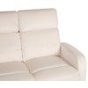 Beliani 2 vietų sofa su elektrine relaksacijos funkcija VERDAL, veliūrinė, smėlio spalvos