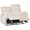 Beliani 2 vietų sofa su elektrine relaksacijos funkcija VERDAL, veliūrinė, smėlio spalvos