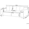 Beliani 3 vietų sofa VISKAN iš šenilo, nebalintos medvilnės spalvos