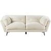 Beliani 3 vietų sofa LENVIK, buklė audinys, balta