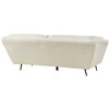 Beliani 3 vietų sofa LENVIK, buklė audinys, balta