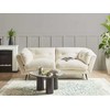 Beliani 3 vietų sofa LENVIK, buklė audinys, balta