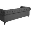 Beliani Trijų vietų sofa CHESTERFIELD Pilka