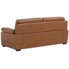 Beliani Trivietė sofa HORTEN Natūrali oda Auksinė ruda