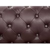 Beliani Trijų vietų sofa CHESTERFIELD Natūrali oda Ruda