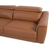 Beliani Trivietė sofa NARWIK Natūrali oda, auksinės rudos spalvos