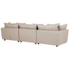Beliani 3 vietų sofa SIGTUNA, smėlio spalvos su otomane