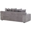 Beliani Trivietė sofa VISKAN, velvetinis audinys, tamsiai pilka